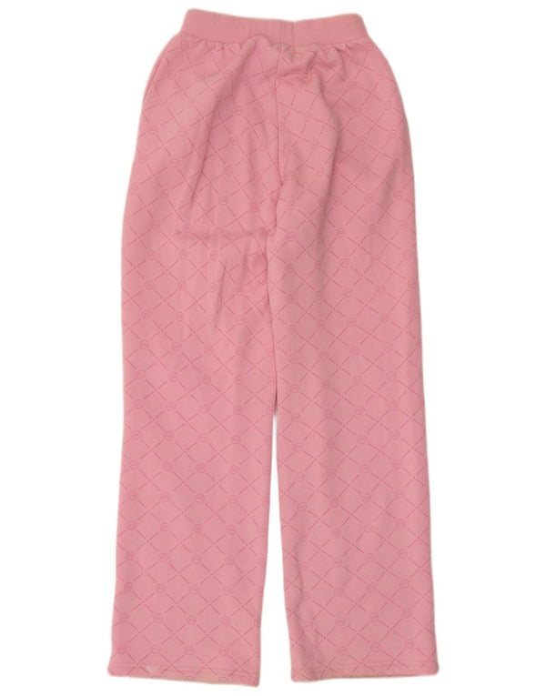 Ellesse Damen-Trainingshose mit hoher Taille, Gr. 10, klein, rosa, geometrisch