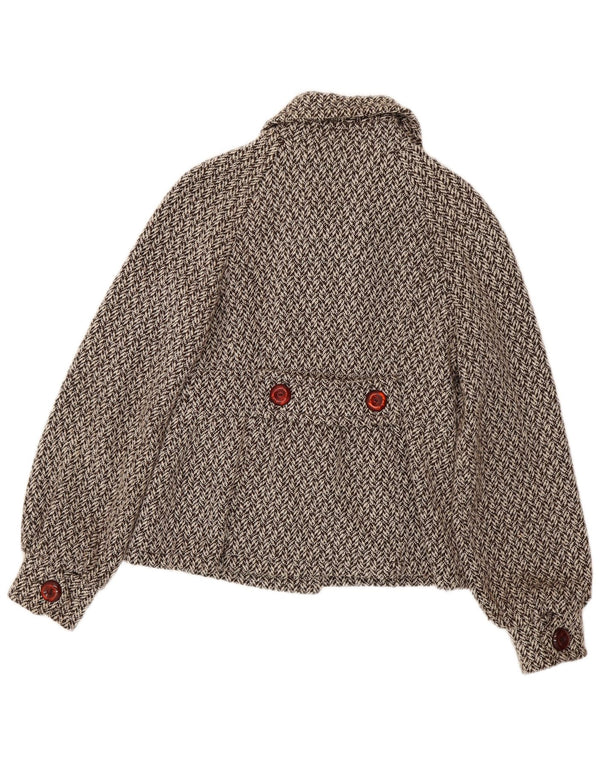 Kor@Kor Damen Pea Coat IT 44 Mittelbraunes Fischgräten-Polyester
