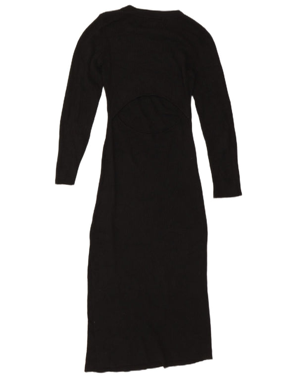 SUPERDRY Maxi-Pulloverkleid für Damen, Größe S, Schwarz, Viskose