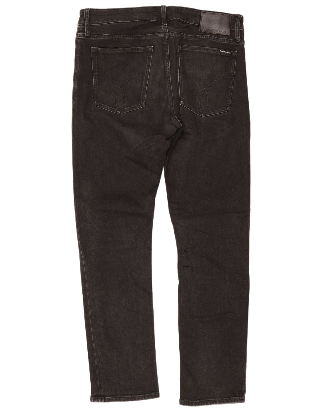 Calvin Klein Herren Straight Jeans W34 L30 Schwarze Baumwolle