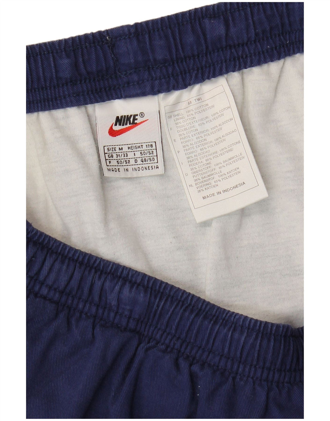 NIKE Herren-Sportshorts, mittelgroß, marineblau, Baumwolle
