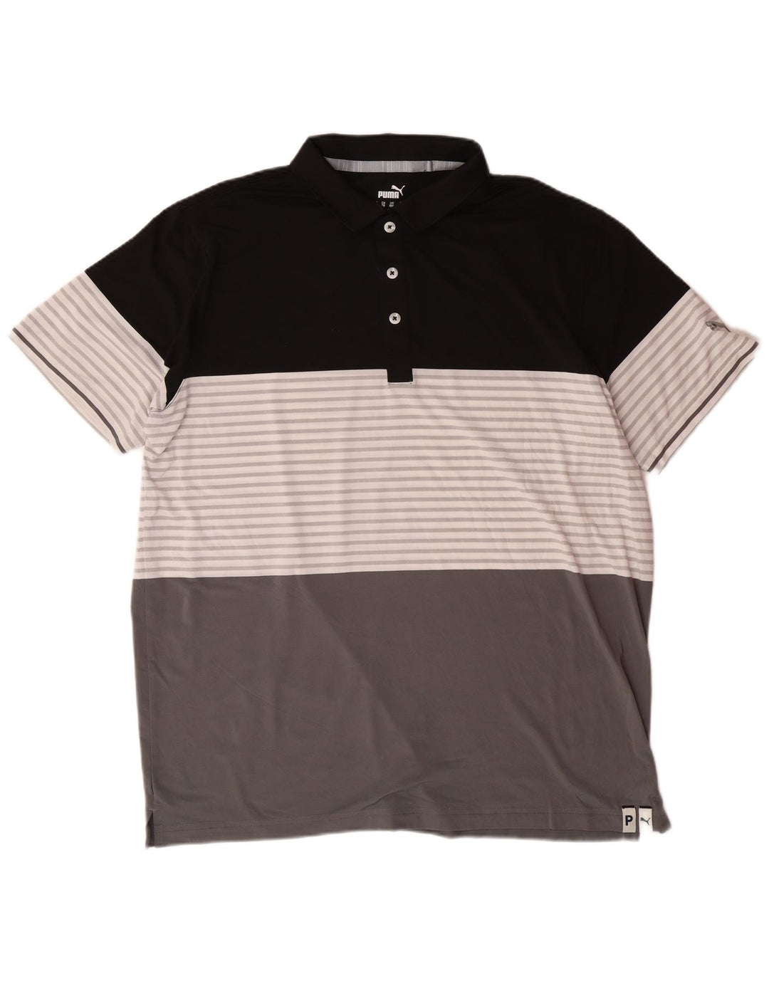 PUMA Herren Poloshirt 2XL Grau Colourblock