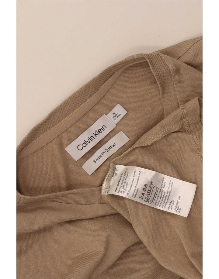 Calvin Klein Herren T-Shirt Top Mittelbeige Baumwolle