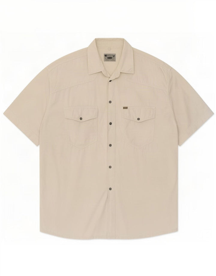 Mustang Herren Kurzarmhemd XL Weiß