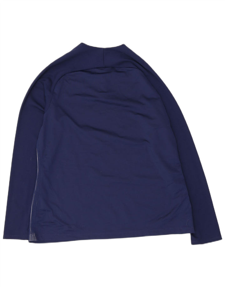 Nike Herren Dri Fit Pullover-Trainingsanzugoberteil mit Reißverschluss, XL, marineblaues Polyester