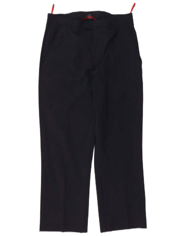 PRADA Damen Anzughose mit hoher Taille IT 46 Large W30 L26 Marineblau