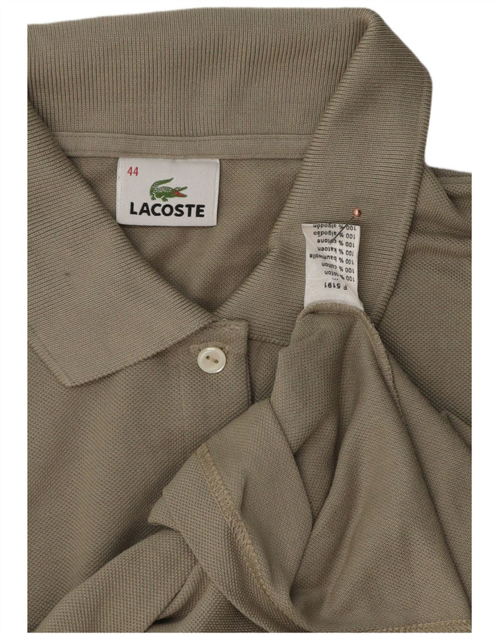 LACOSTE Damen-Poloshirt, Größe 44, große graue Baumwolle