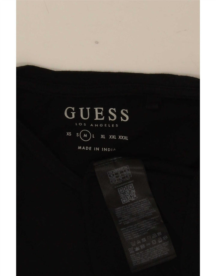 Guess Herren T-Shirt Top Medium Schwarz Baumwolle