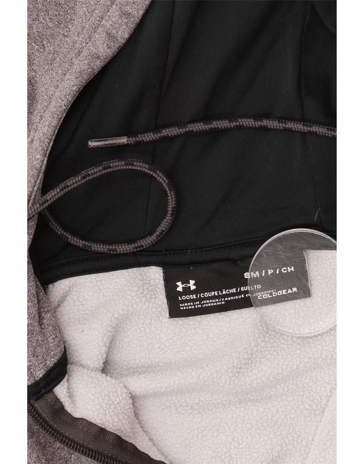 Under Armour Herren Cold Gear Graphic Zip Hoodie Pullover Small Grau