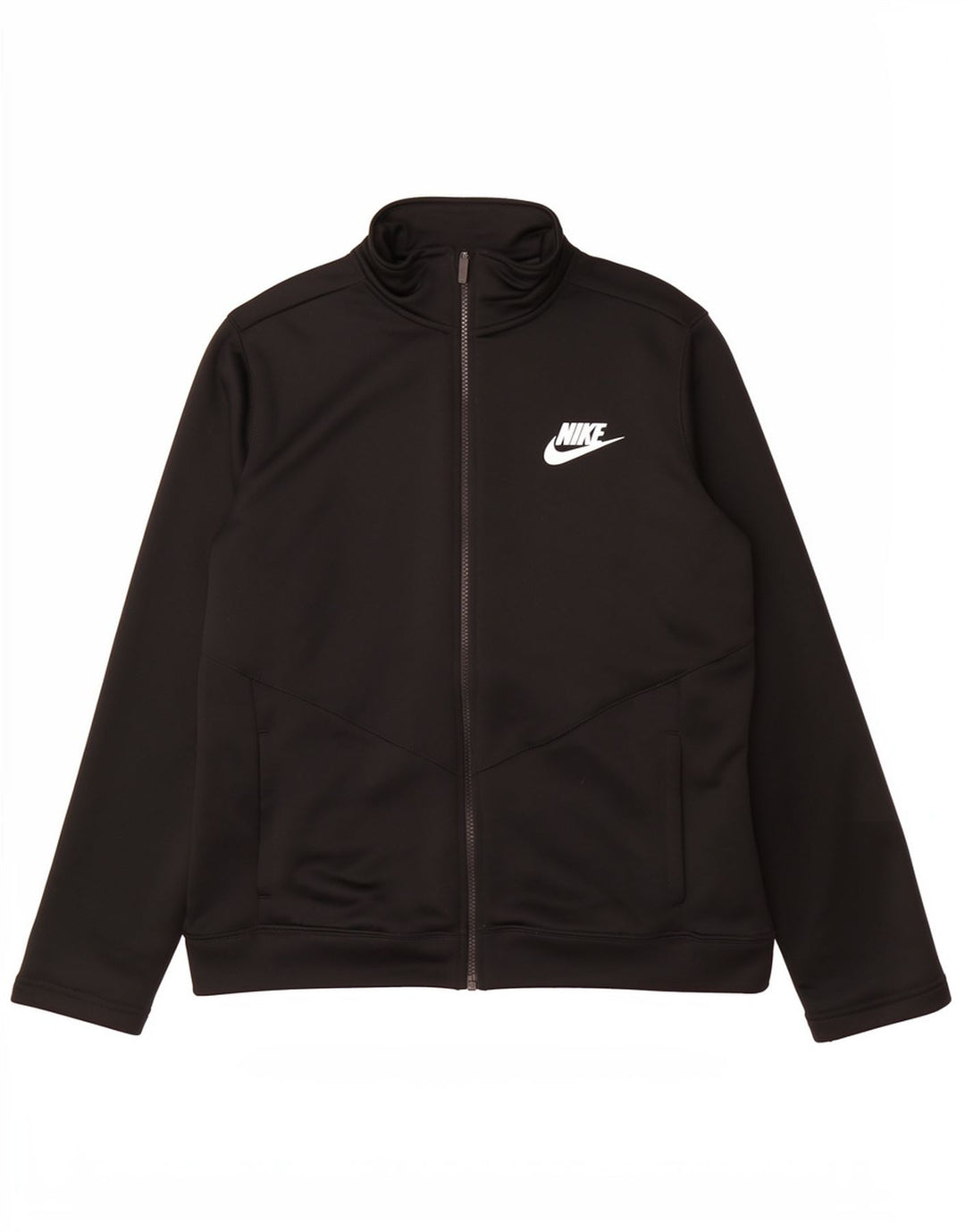 Nike Jungen-Trainingsanzug-Top-Jacke, 13–14 Jahre, XL, schwarzes Polyester
