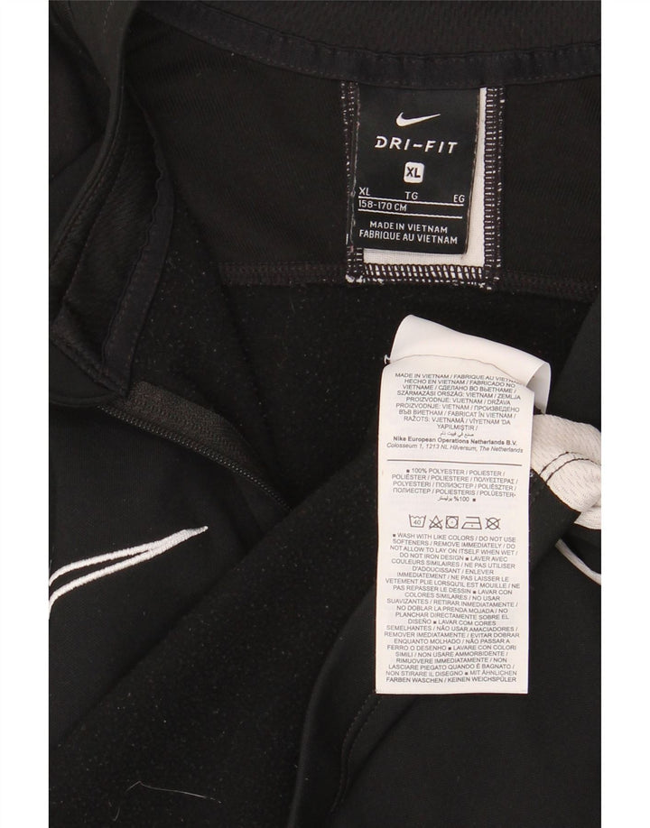 Nike Jungen Dri Fit Pullover-Trainingsanzugoberteil mit Reißverschluss, 13–14 Jahre, XL, Schwarz
