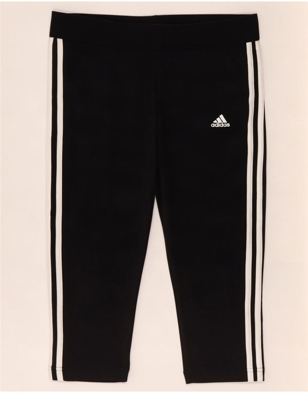Adidas Damen Capri-Leggings UK 12/14 Medium Schwarz