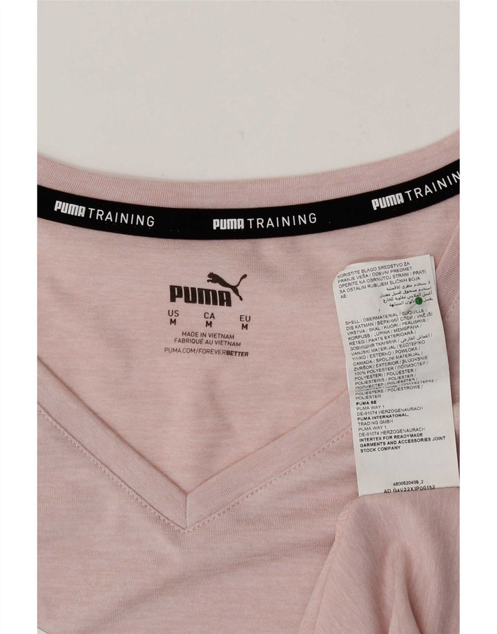 Puma Damen Grafik T-Shirt Top UK 14 Mittelrosa Polyester