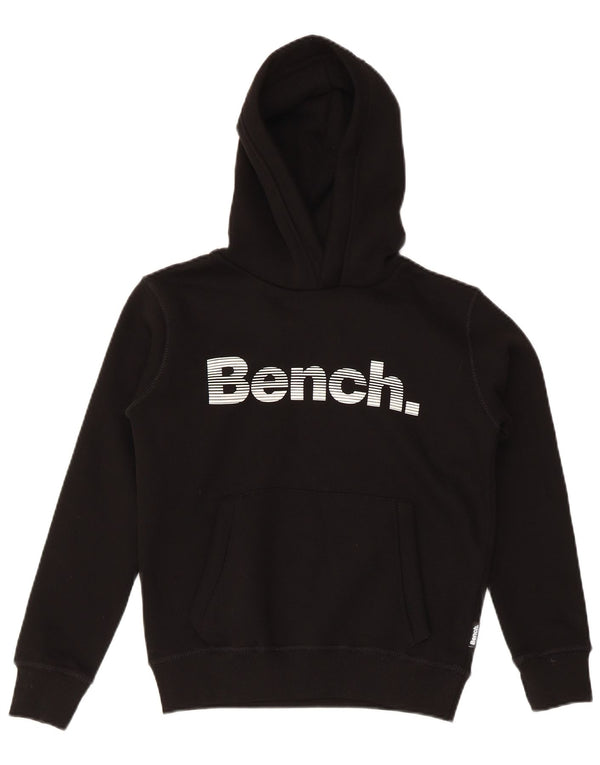 Bench Jungen-Kapuzenpullover mit Grafik, reguläre Passform, 9–10 Jahre, schwarze Baumwolle, modern