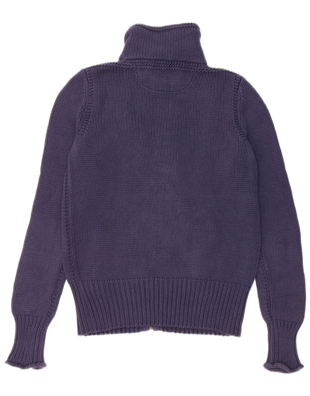 RALPH LAUREN Damen-Cardigan-Pullover UK 14 Mittelmarineblaue Baumwolle