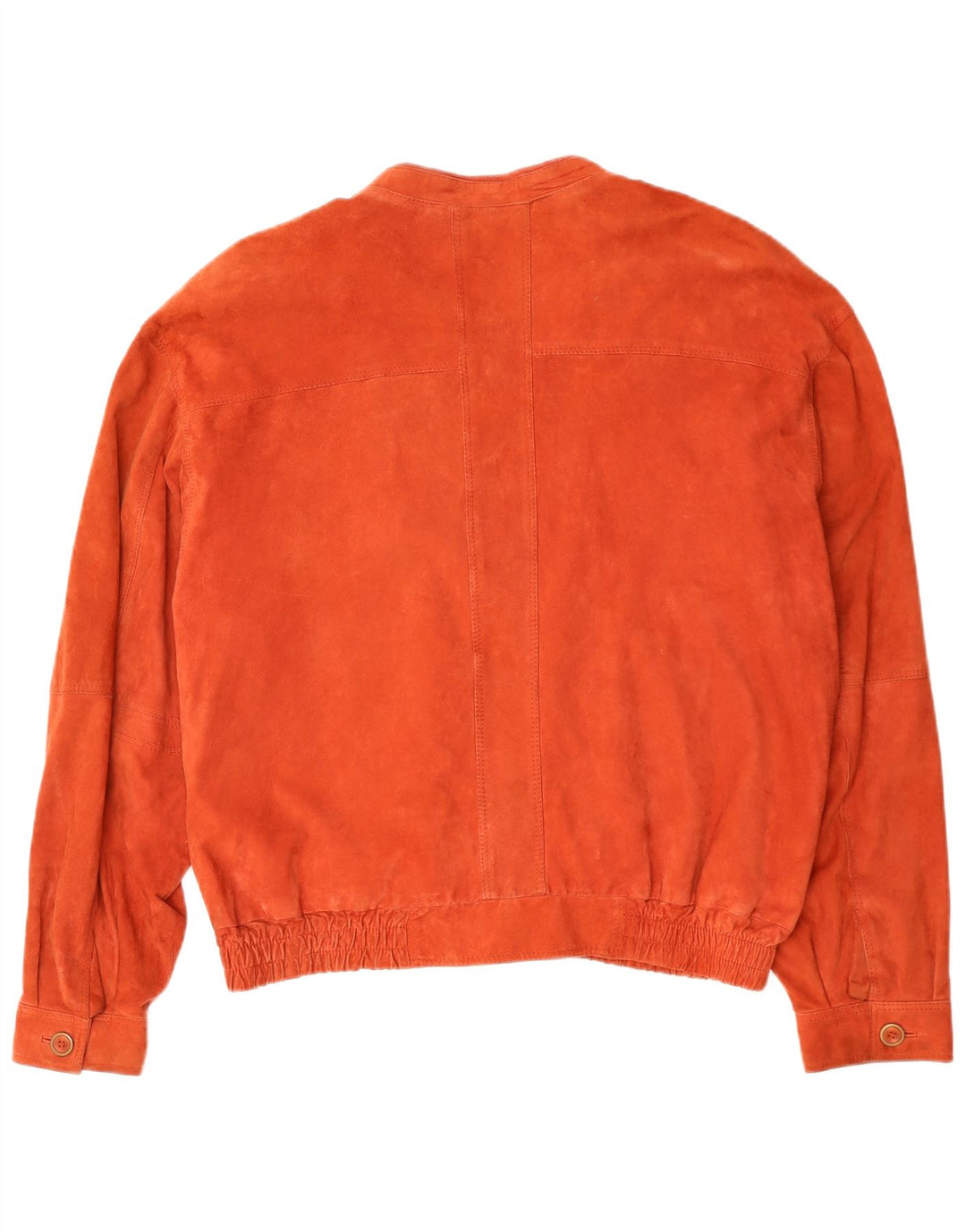 VINTAGE Herren Bomber Wildlederjacke IT 54 2XL Orange Leder
