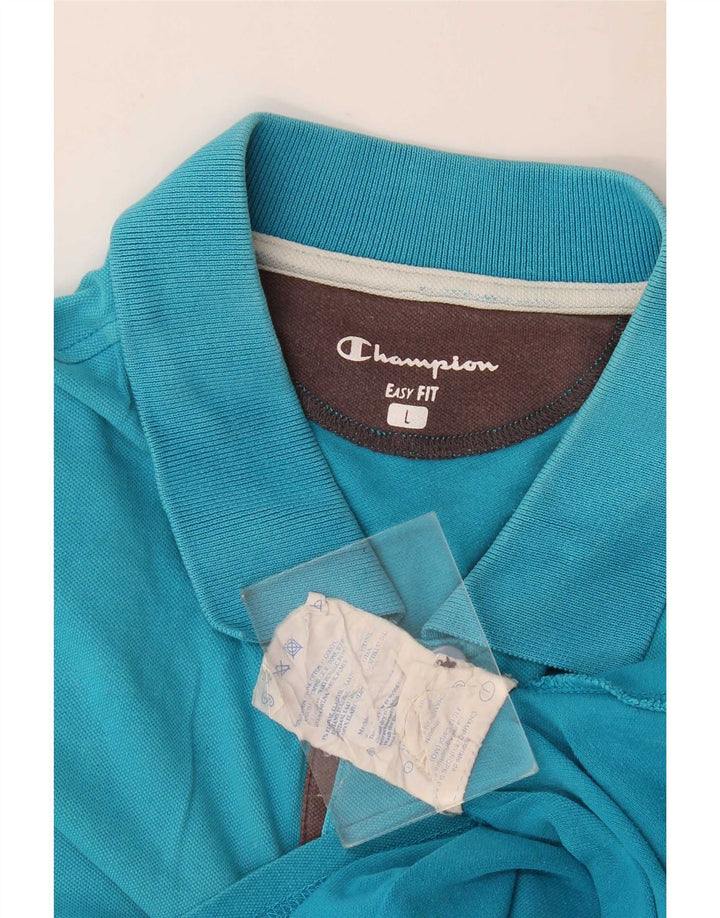 Champion Herren-Poloshirt „Easy Fit“, groß, aus blauer Baumwolle
