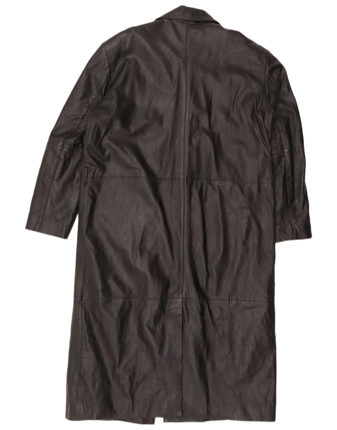 Herren-Ledermantel, EU 50, großes schwarzes Leder