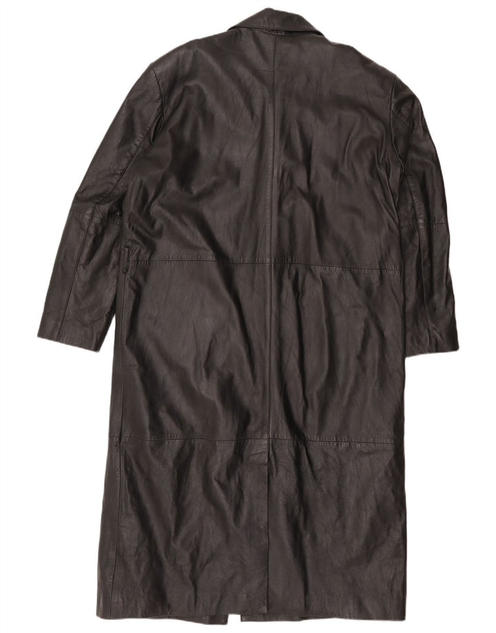 Herren-Ledermantel, EU 50, großes schwarzes Leder