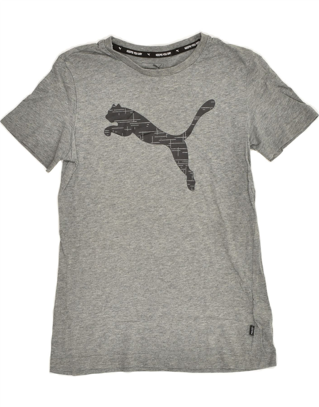 PUMA Girls Graphic T-Shirt Top 11-12 Years Grey Cotton | Vintage Puma | Thrift | Second-Hand Puma | Used Clothing | Messina Hembry 