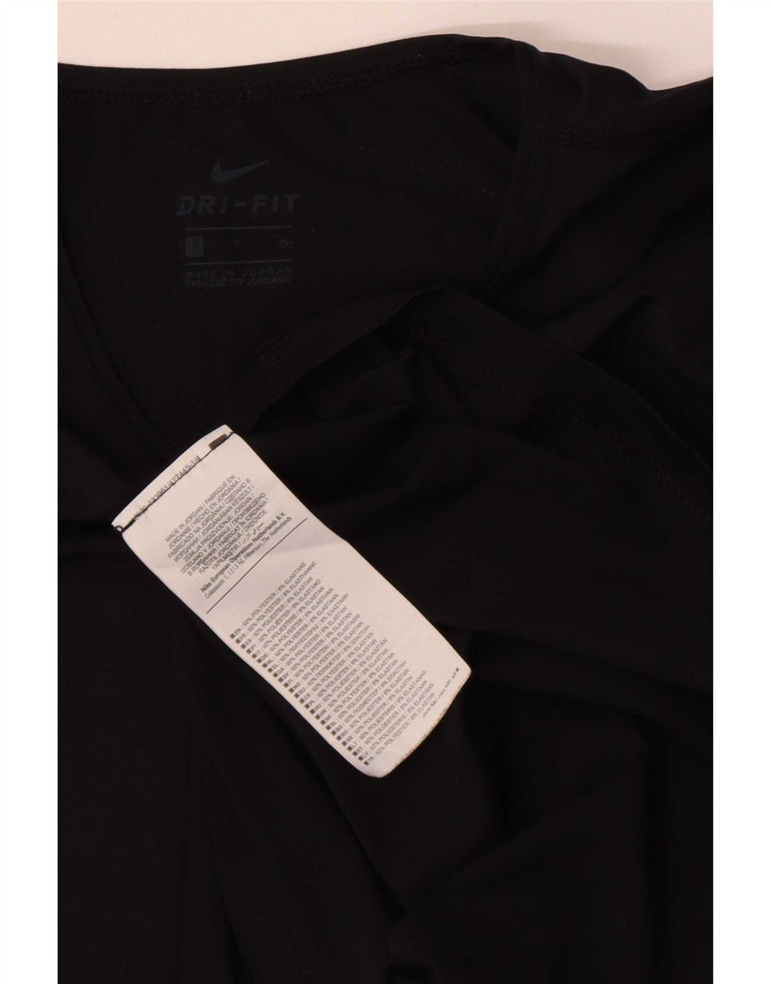 Nike Damen Dri Fit T-Shirt Top UK 10 Small Schwarz Polyester