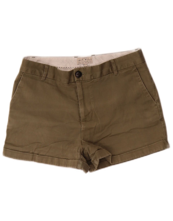 Jack Wills Damen Chinoshorts UK 10 Small W30 Khaki Baumwolle