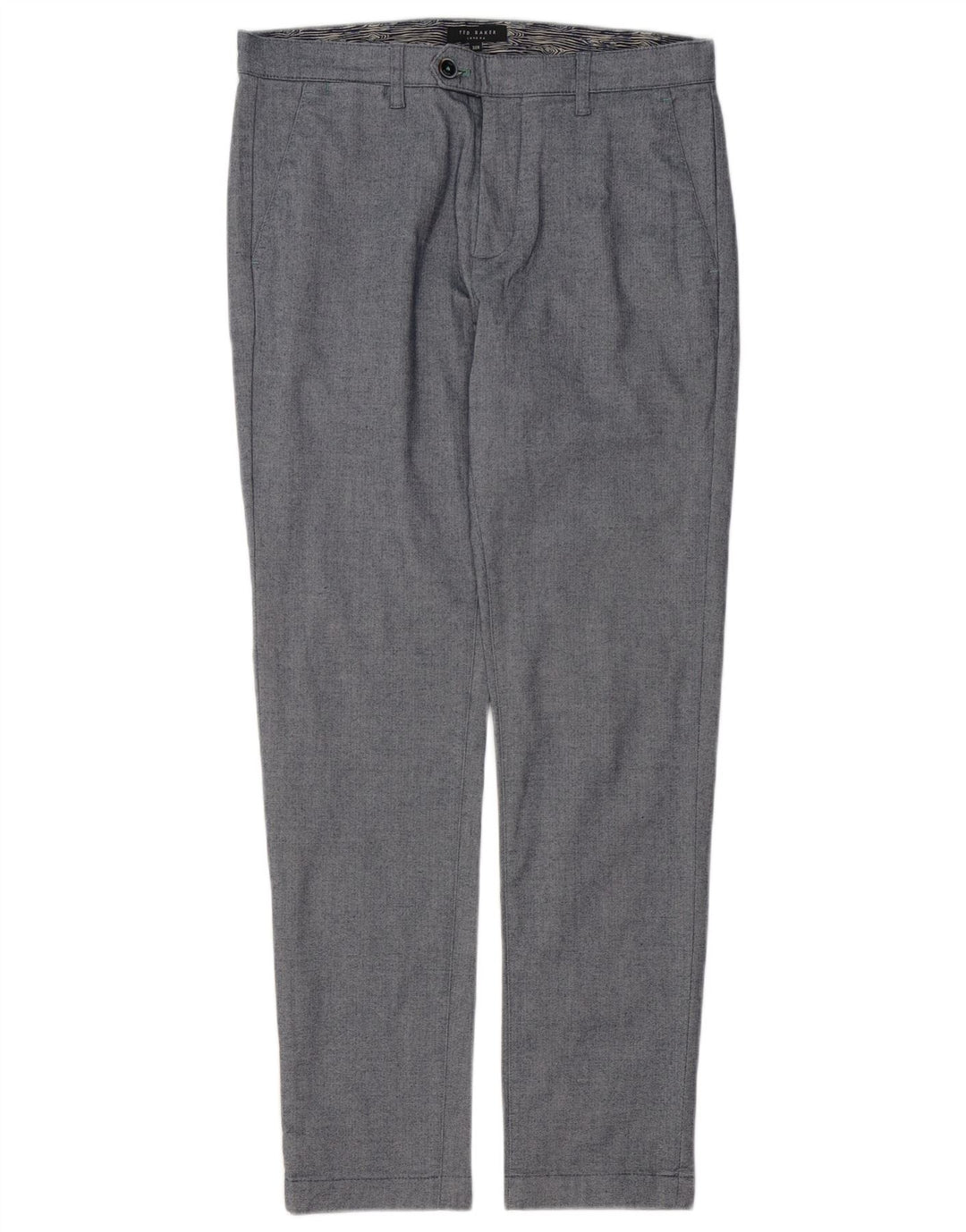 Ted Baker Slim-Anzughose für Herren, W32, L31, graue Baumwolle