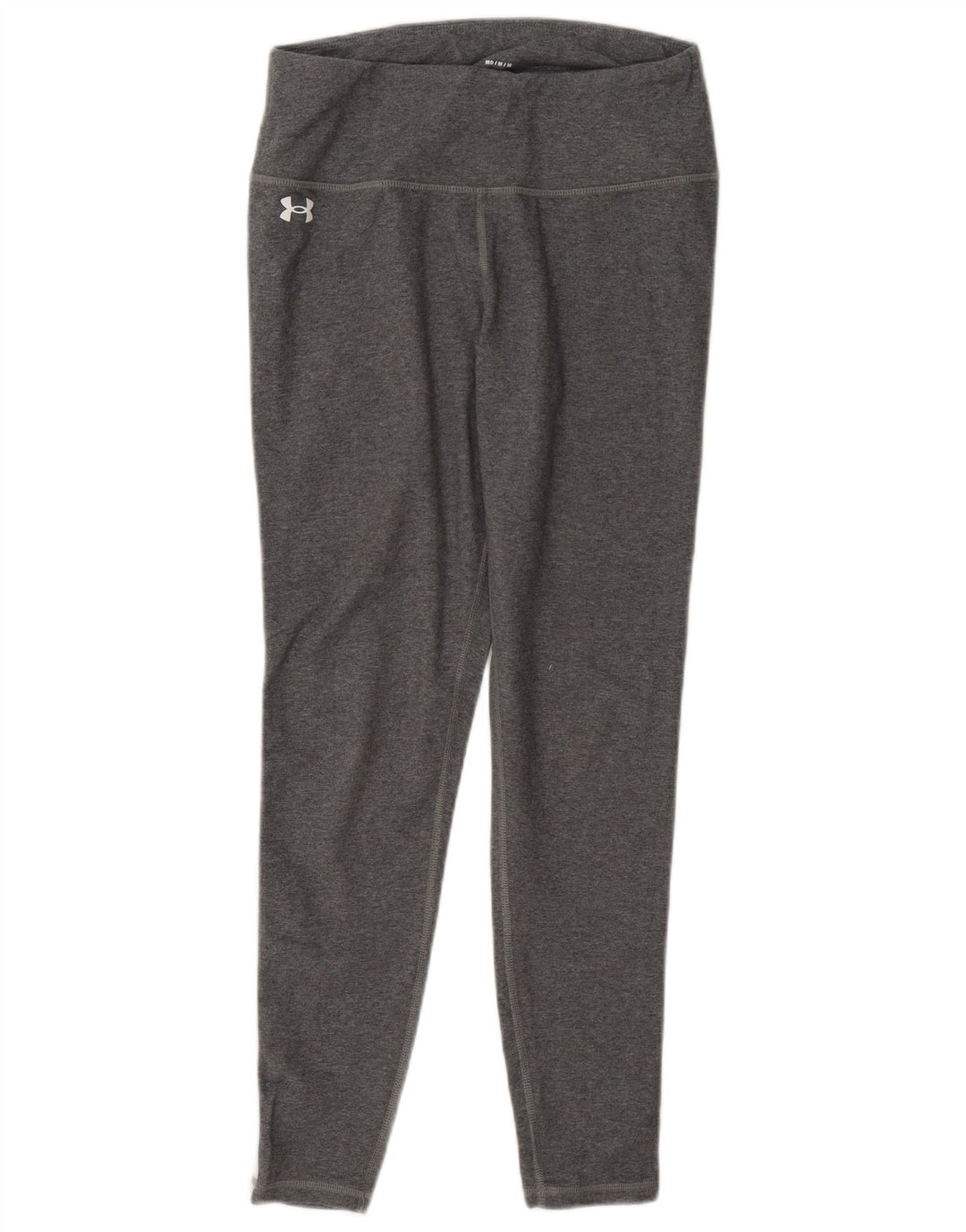 Under Armour Damen Crop Leggings UK 14 Mittelgraue Colourblock-Baumwolle