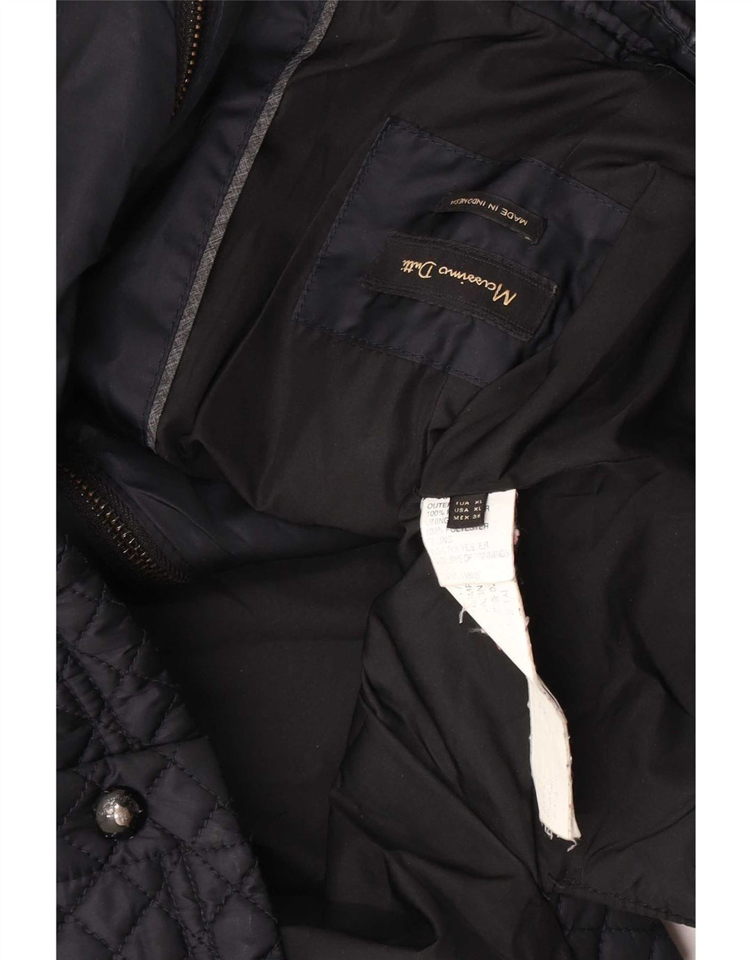 Massimo Dutti Damen Steppweste UK 18 XL Schwarz Polyester