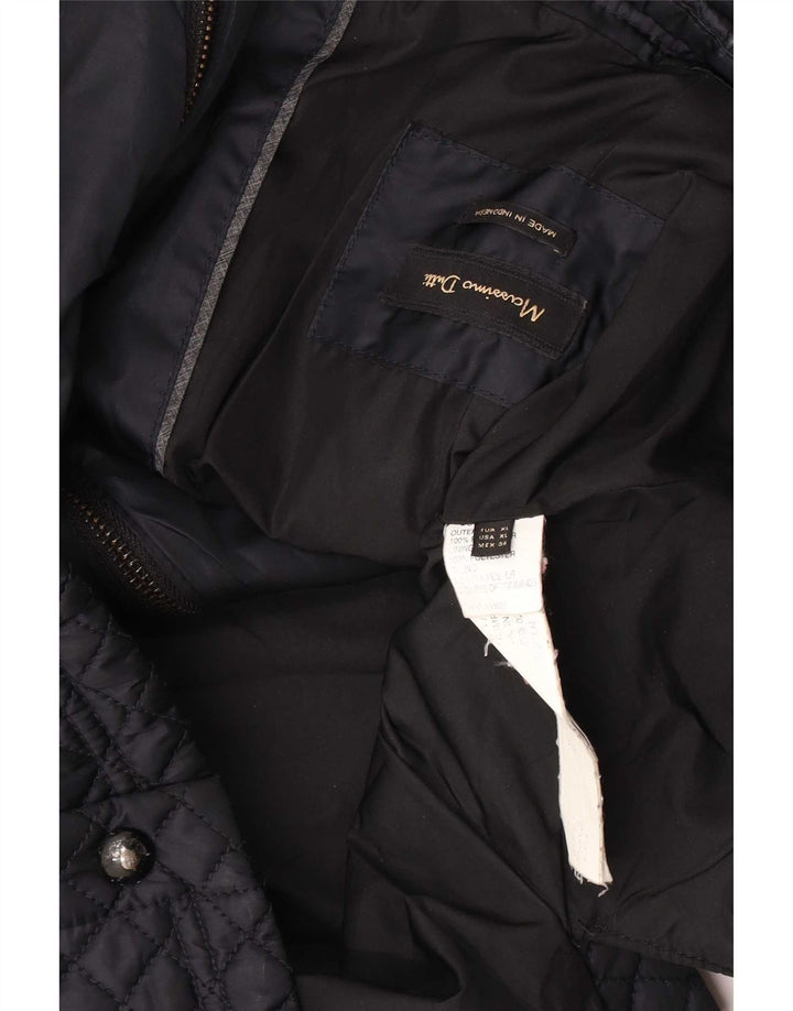 Massimo Dutti Damen Steppweste UK 18 XL Schwarz Polyester