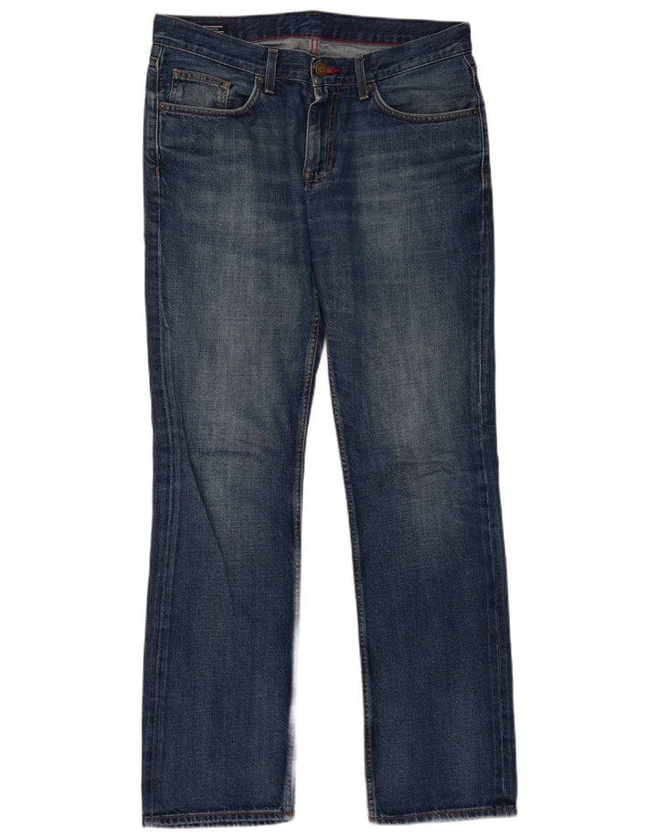 TOMMY HILFIGER Herren Straight Jeans W34 L32 Blaue Baumwolle