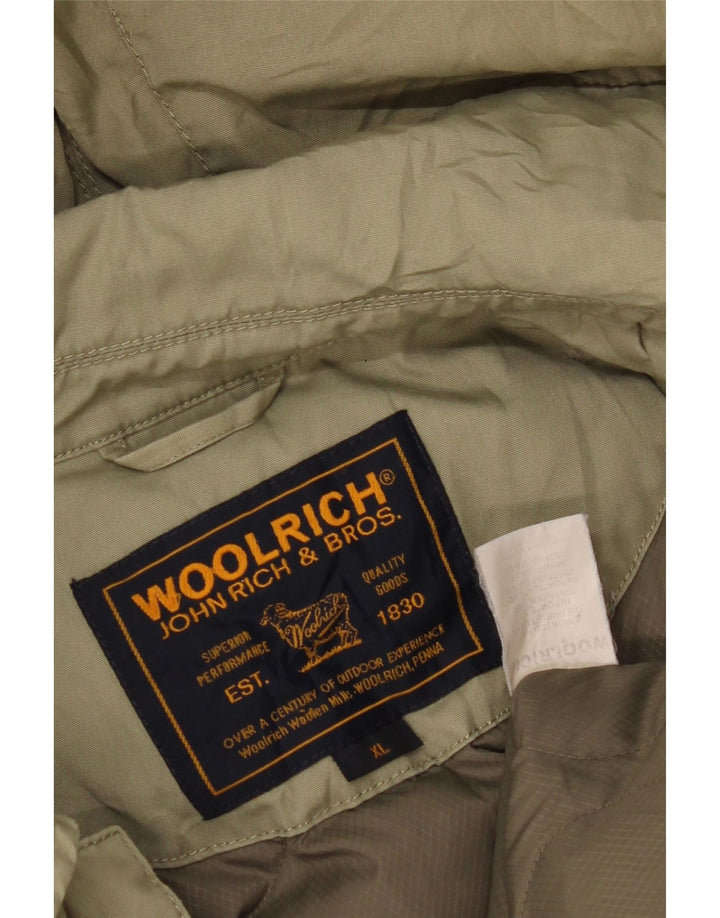 Woolrich Herren-Jacke mit Kapuze, gepolstert, UK 42, XL, Khaki