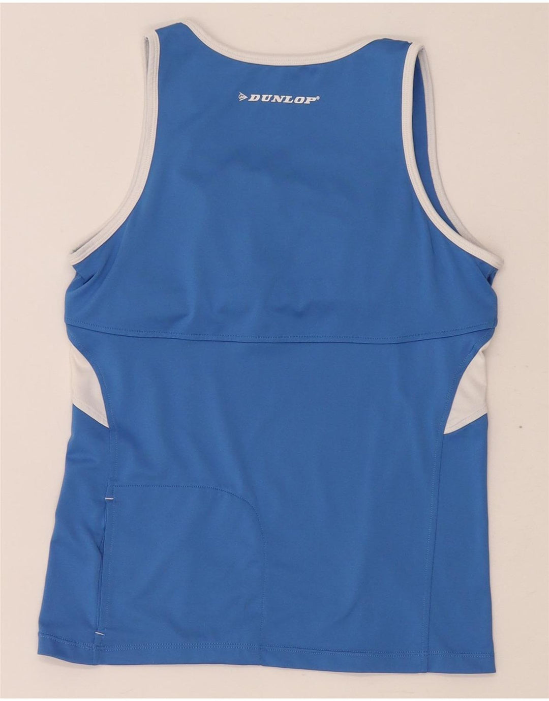 Dunlop Damen-Trägershirt UK 12 Mittelblaues Colourblock-Polyester