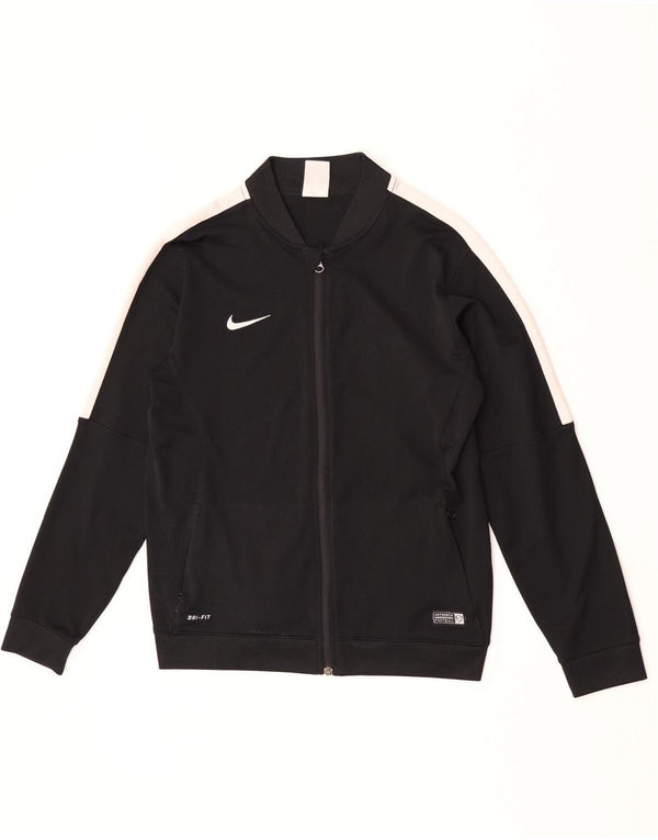 NIKE Dri-Fit-Trainingsanzug-Top-Jacke für Jungen, 13–14 Jahre, XL, Schwarz, Farbblock