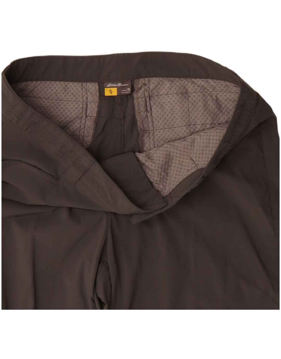 Eddie Bauer Damen Freizeitshorts US 10 Large W34 Graues Polyamid