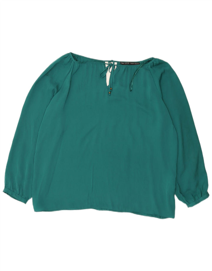 Zara Damen-Blusenoberteil in Übergröße, Gr. 40, Größe L, Grün, Polyester