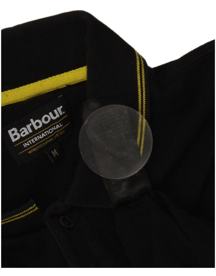 Barbour Herren-Poloshirt, mittelschwarz, gestreift, Baumwolle