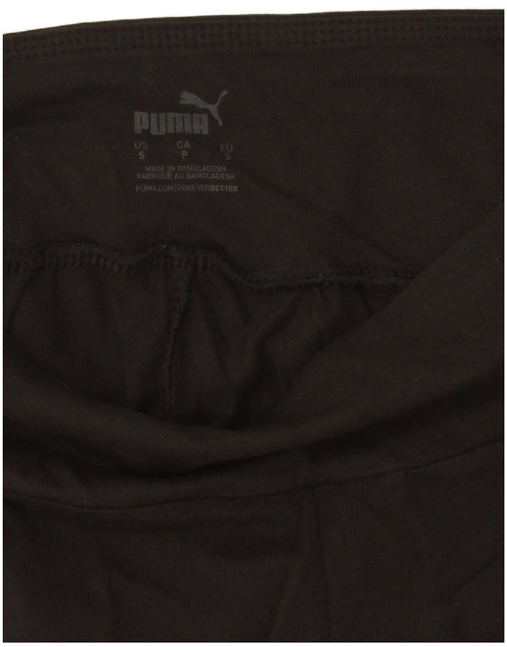 Puma Womens Graphic Leggings UK 10 Small Schwarz Baumwolle
