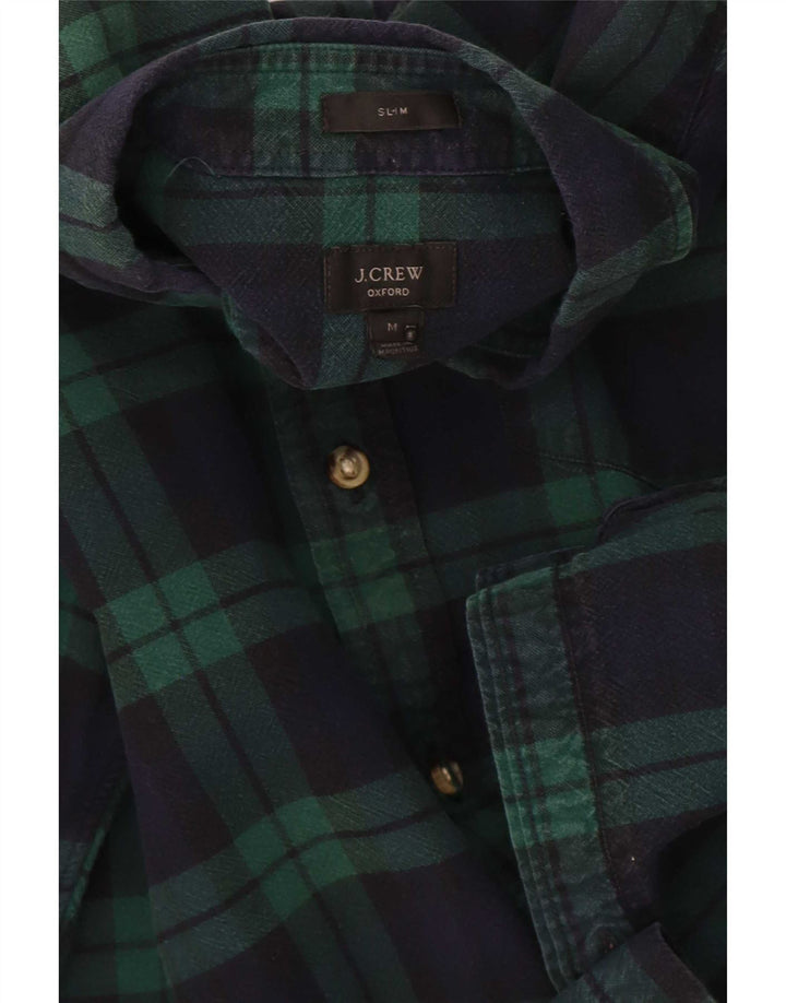 J. Crew Herren Oxford Slim Flanellhemd Mittelgrün kariert