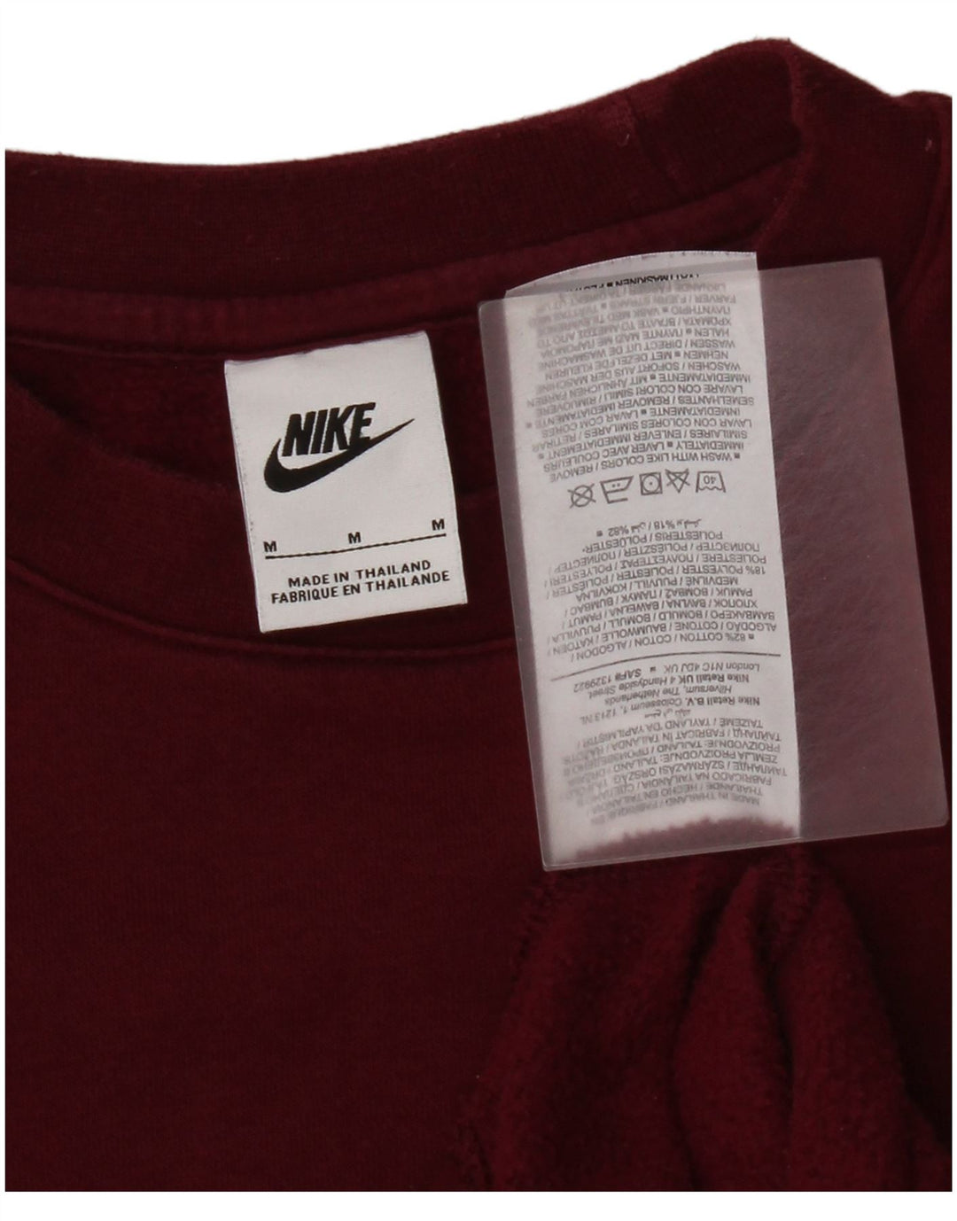 Nike Herren-Sweatshirt-Pullover, mittlere Burgunder-Baumwolle