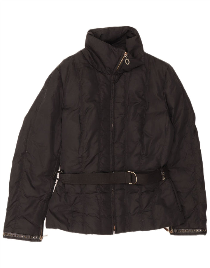 Trussardi Damen Wattierte Jacke IT 48 XL Schwarz Polyamid
