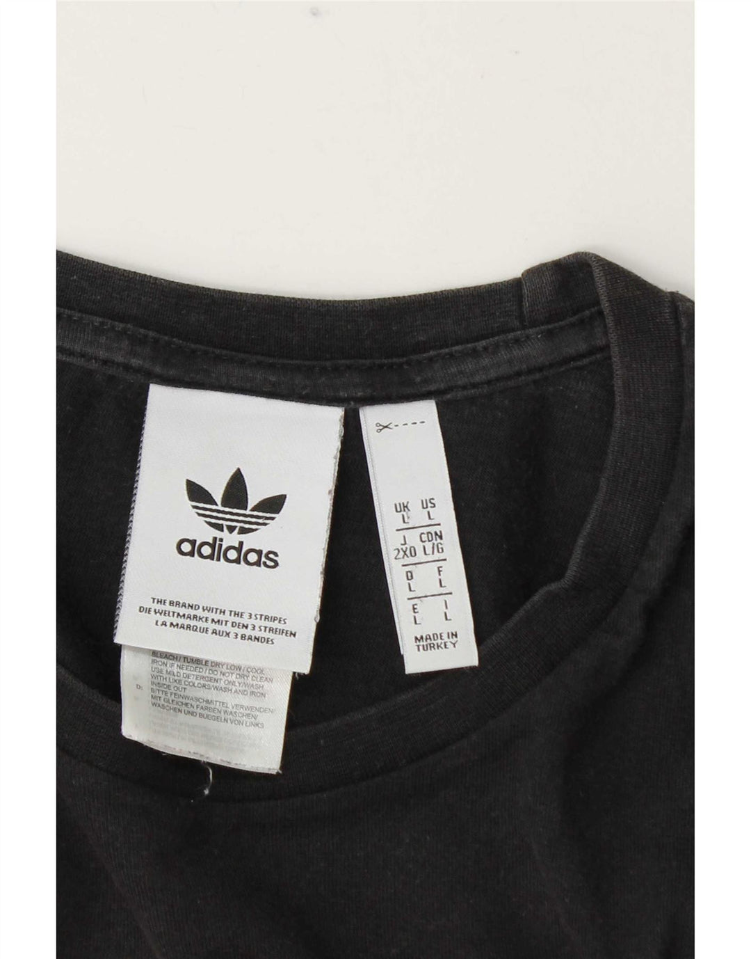 Adidas Herren Grafik T-Shirt Top Large Grau Baumwolle