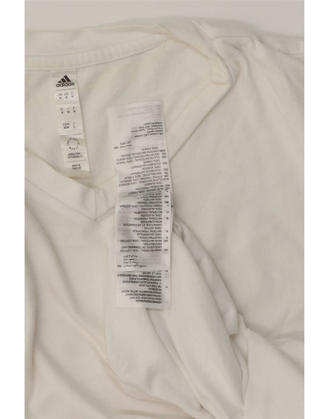 ADIDAS Herren T-Shirt Top Mittelweiße Baumwolle