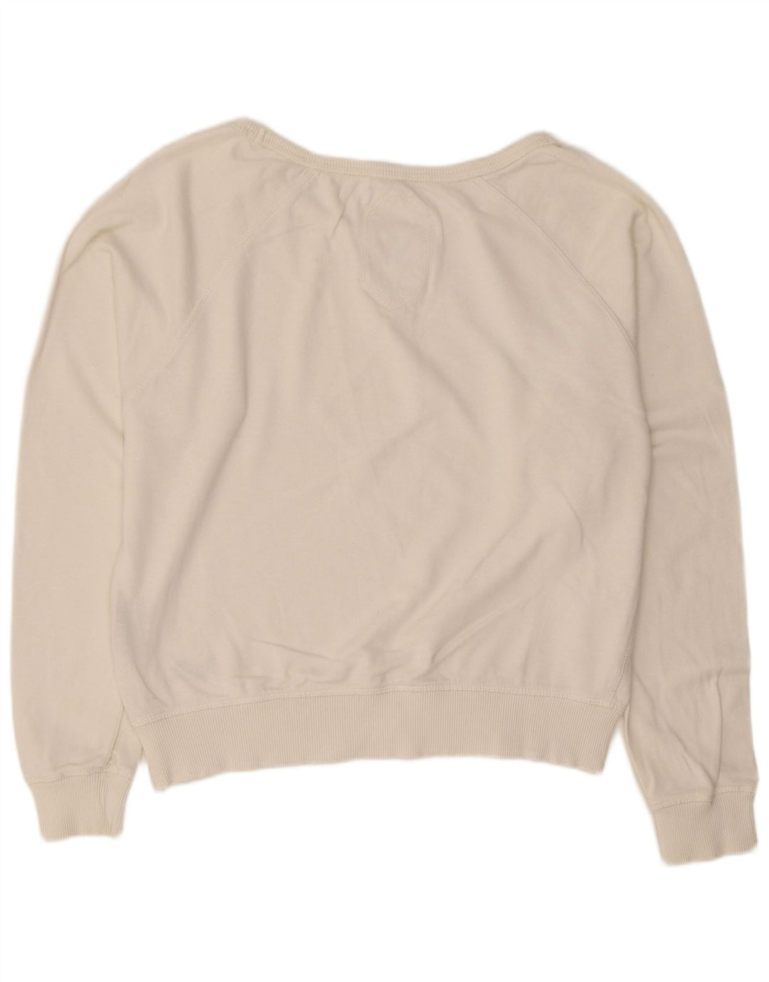 Superdry Damen Sweatshirt-Pullover UK 16 Large Weiße Baumwolle