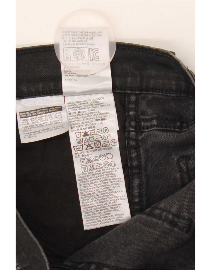 Levi's Damen Slim Jeans W30 L29 Schwarze Baumwolle
