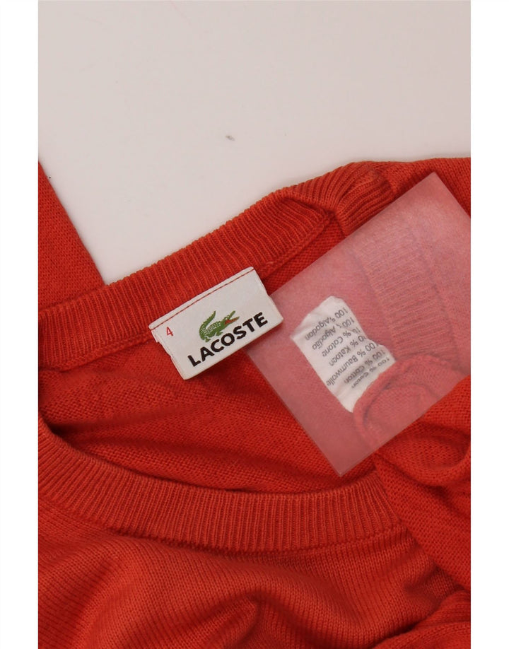 Lacoste Herren-Pullover mit Rundhalsausschnitt, Größe 4, mittelorange Baumwolle