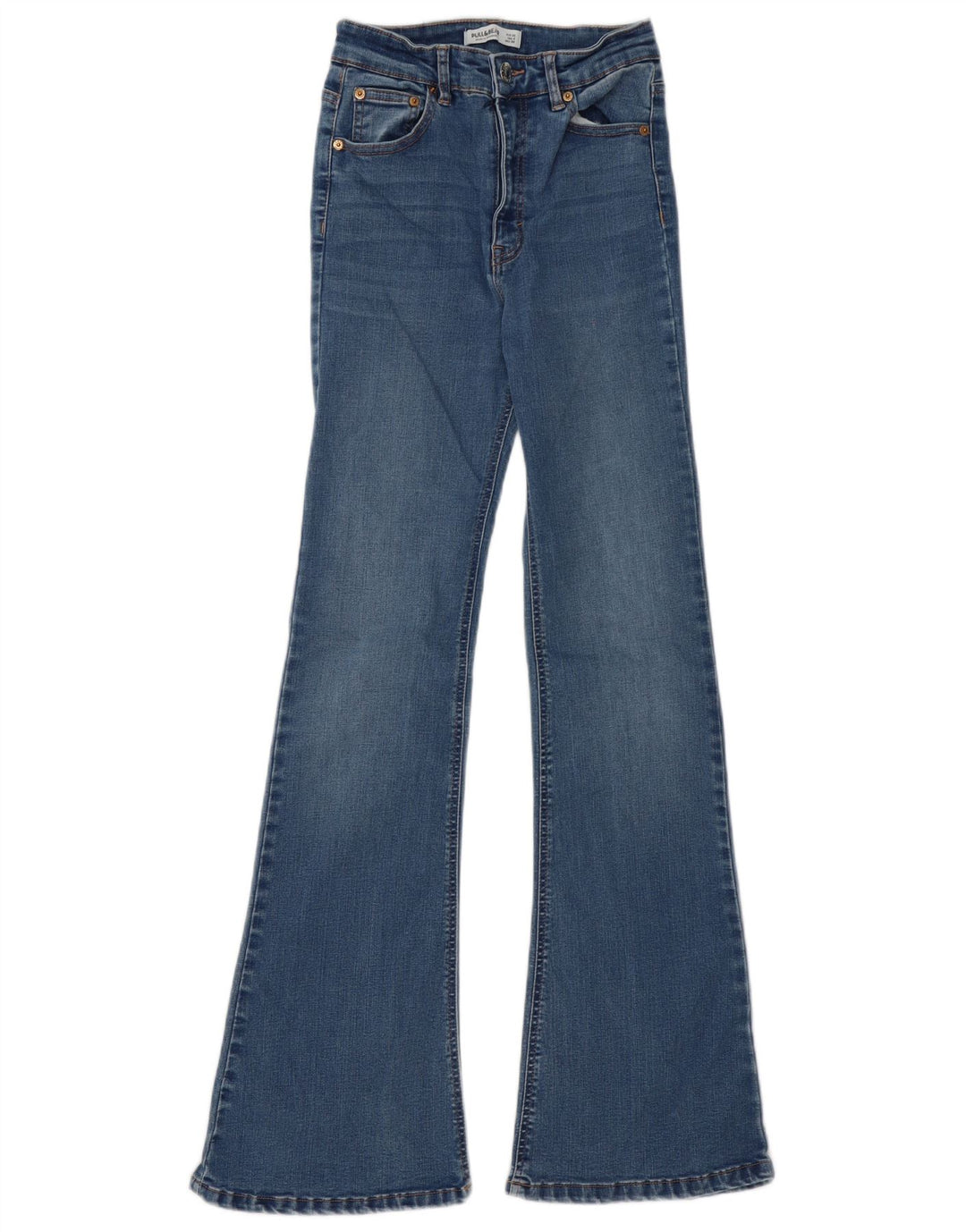 Pull & Bear Damen Schlagjeans EU 36 Small W26 L32 Blau