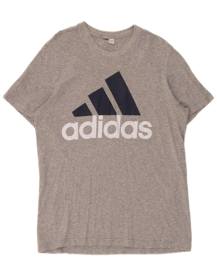ADIDAS Herren Grafik T-Shirt Top Large Grau