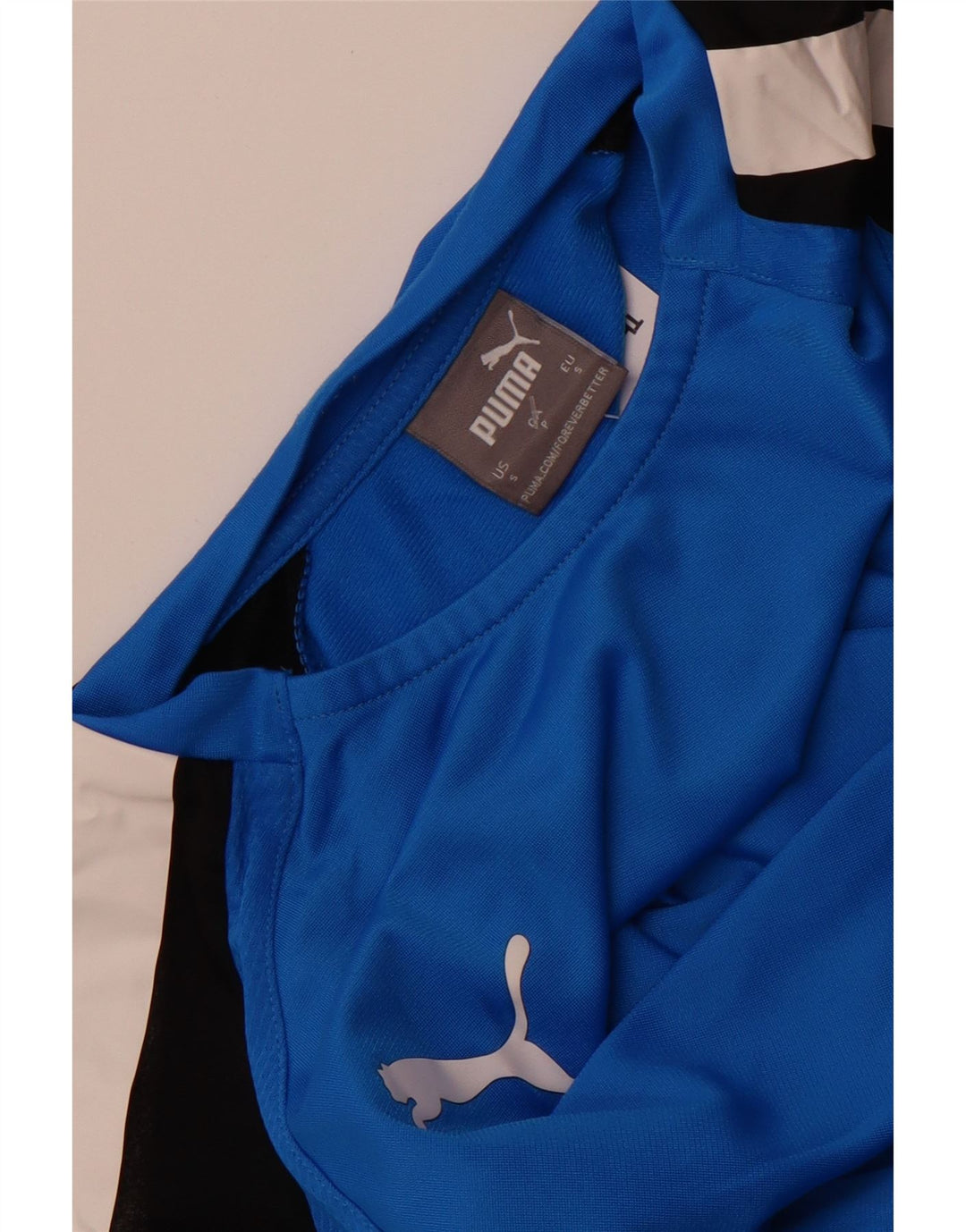 Puma Herren-Top, langärmelig, klein, blau, Farbblock-Polyester