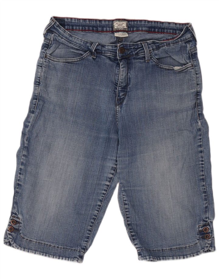 Levi's Damen 512 Denim Slim Bermuda Shorts W34 Large Blau